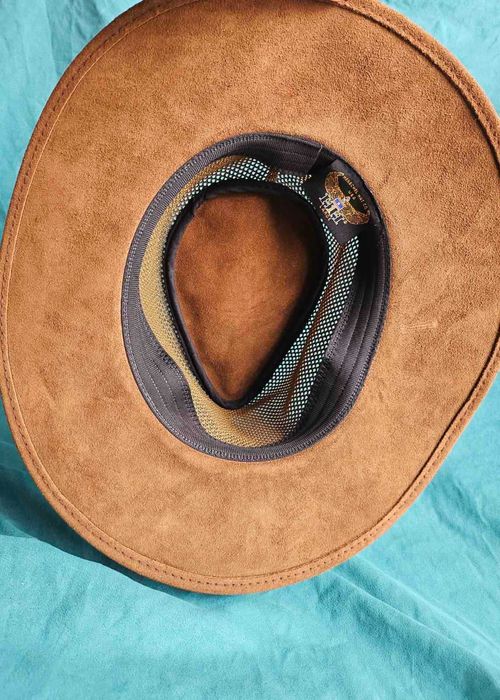 ковбойська шляпа кожа 100% ориг H1H Hanschel hat co USA коричнева р-рL