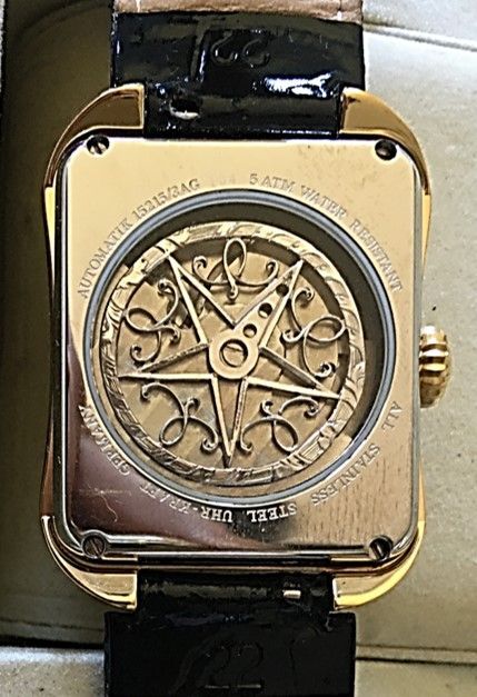 Relógio Uhrkraft automático plaqué ouro novo.Mostrador guilloché