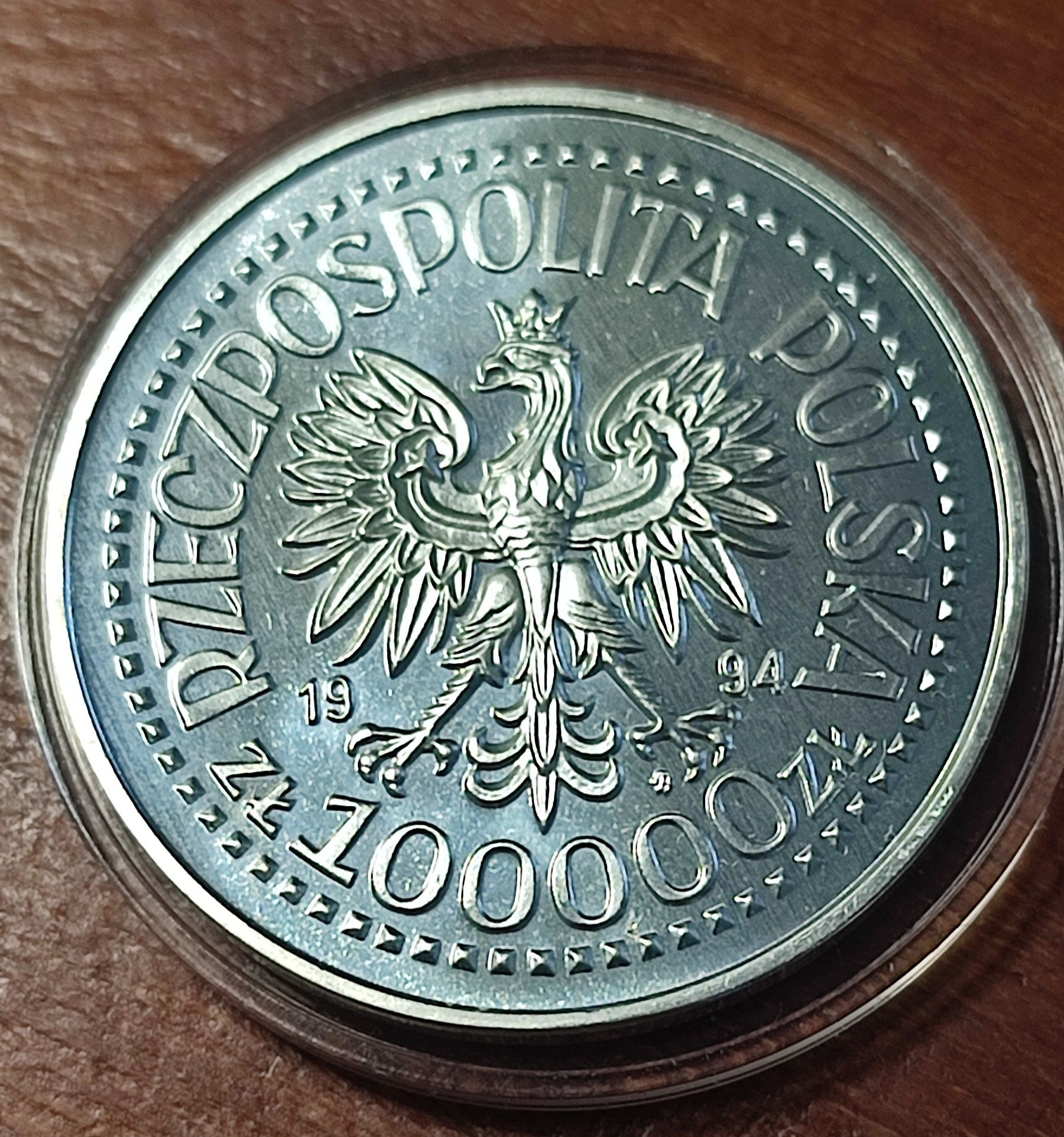 Moneta 100.000 zł Srebro 900próba z 1994r