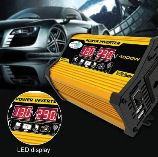 Інвертор, перетворювач  4000 W 12В /220 В, 4000Вт в наявності