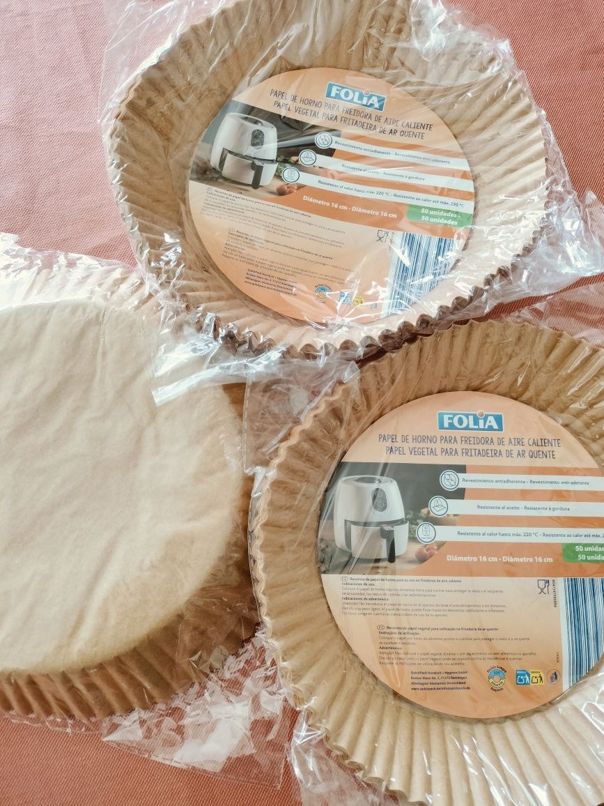150 formas redondas papel antiaderente para fritadeira de ar quente