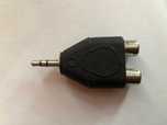 Przejściówka - adapter 2x gniazdo cinch / mały jack stereo (fi 3,5 mm)