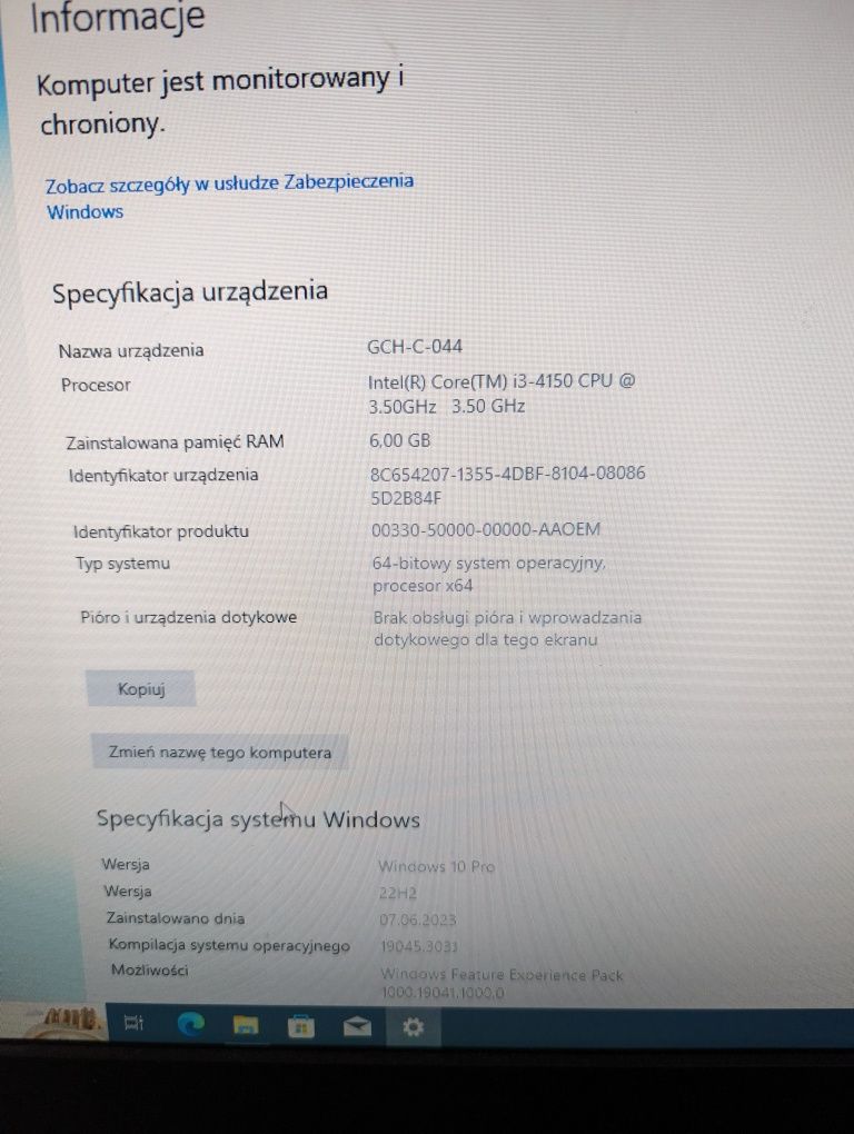 Komputer Dell optiplex 3020