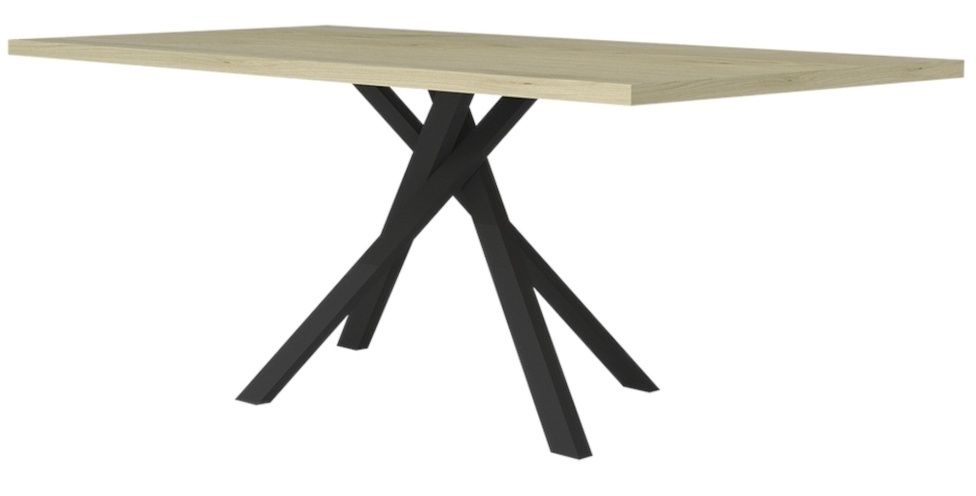 Mesa Sala com tampo madeira 2 Metros