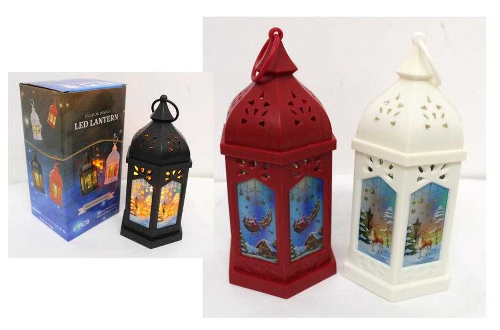 Lampion, latarenka świąteczna LED 20x9 cm