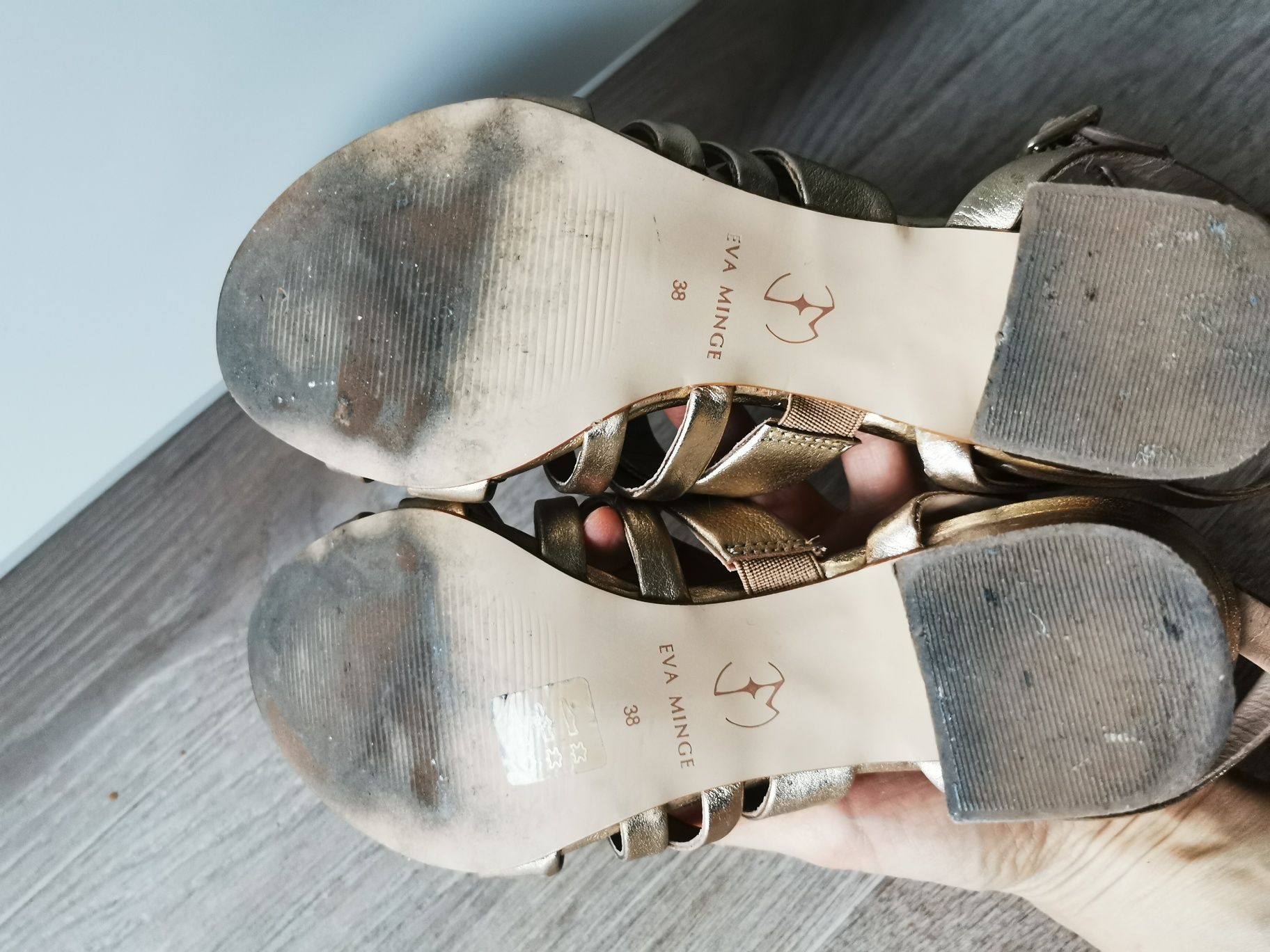 Buty Złote sandały Eva Minge r. 38 super stan