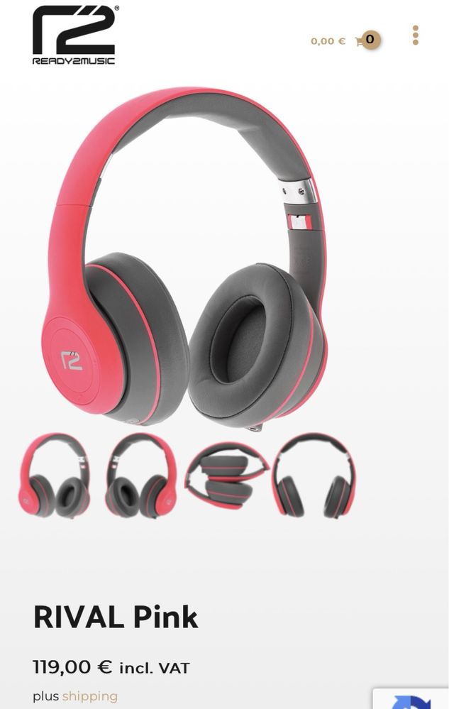 Headphones Ready2Music Rivals - Rosa/Pink (Fones/Headset)