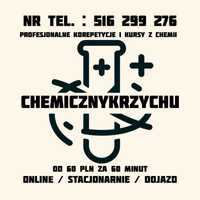 Korepetycje chemia stacjonarnie/online/dojazd szkoła podstawowa/liceum