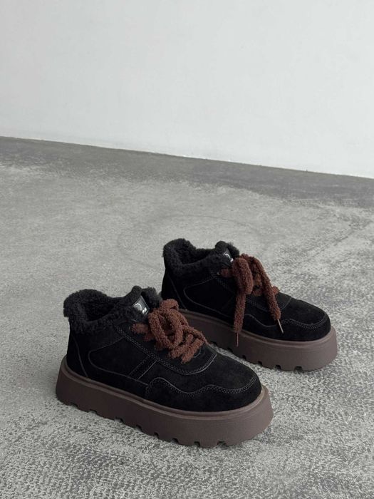 Зимові черевики шоколад хутро teddy, зимние ботинки шоколад 36-40р