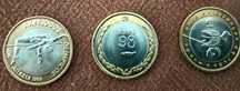 3 moedas de 200 escudos bimetálicas comemorativas