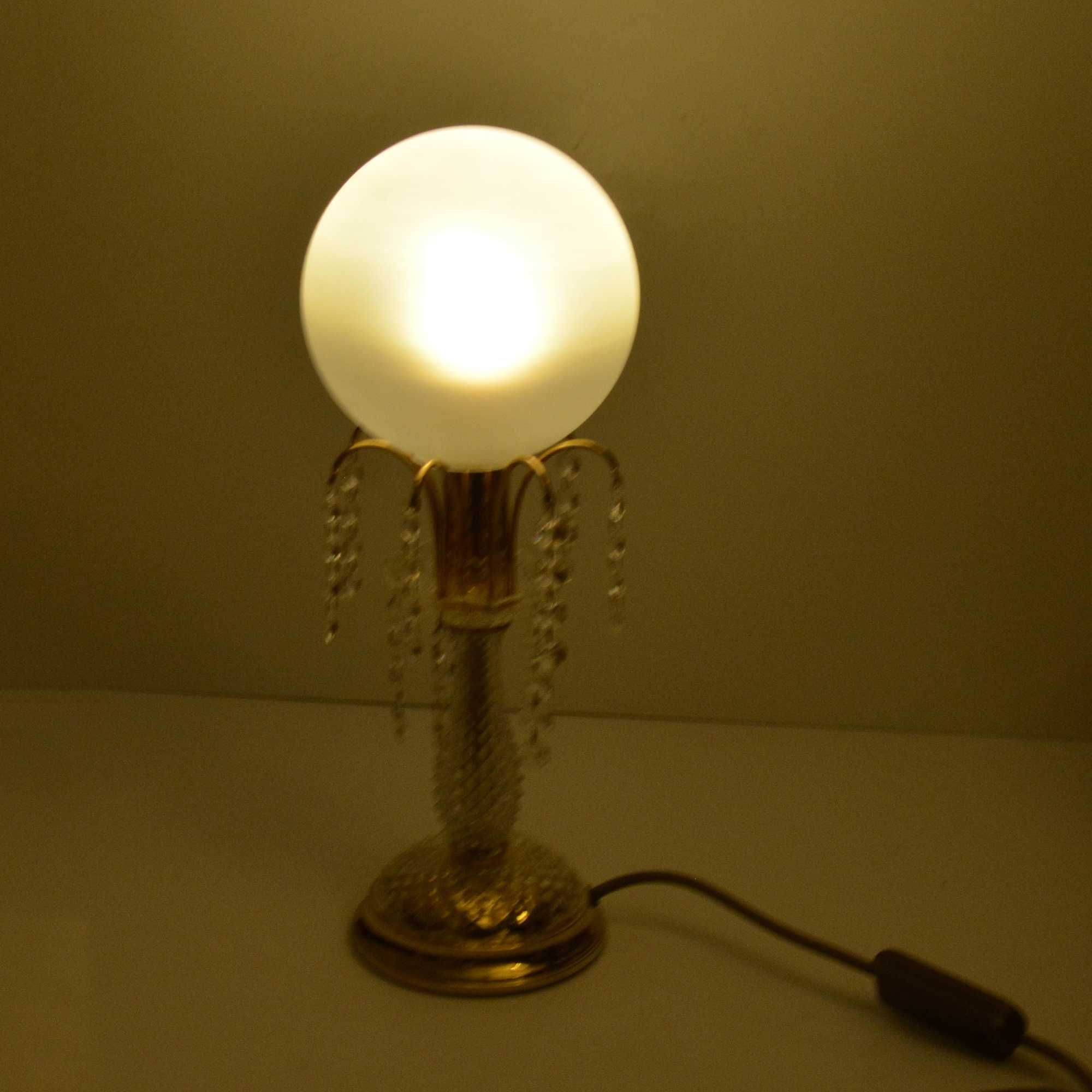 Lampa stołowa styl Hollywood Regency, Sölken Leuchten Niemcy, lata 80.