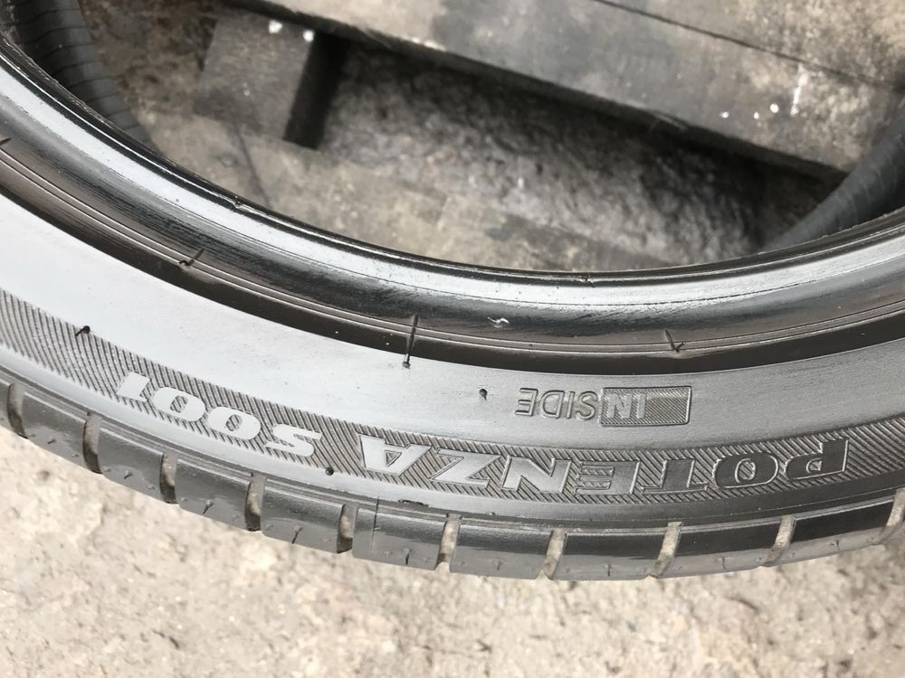 BRIDGESTONE 235/40r19 пара резина шини б/у склад оригінал літо