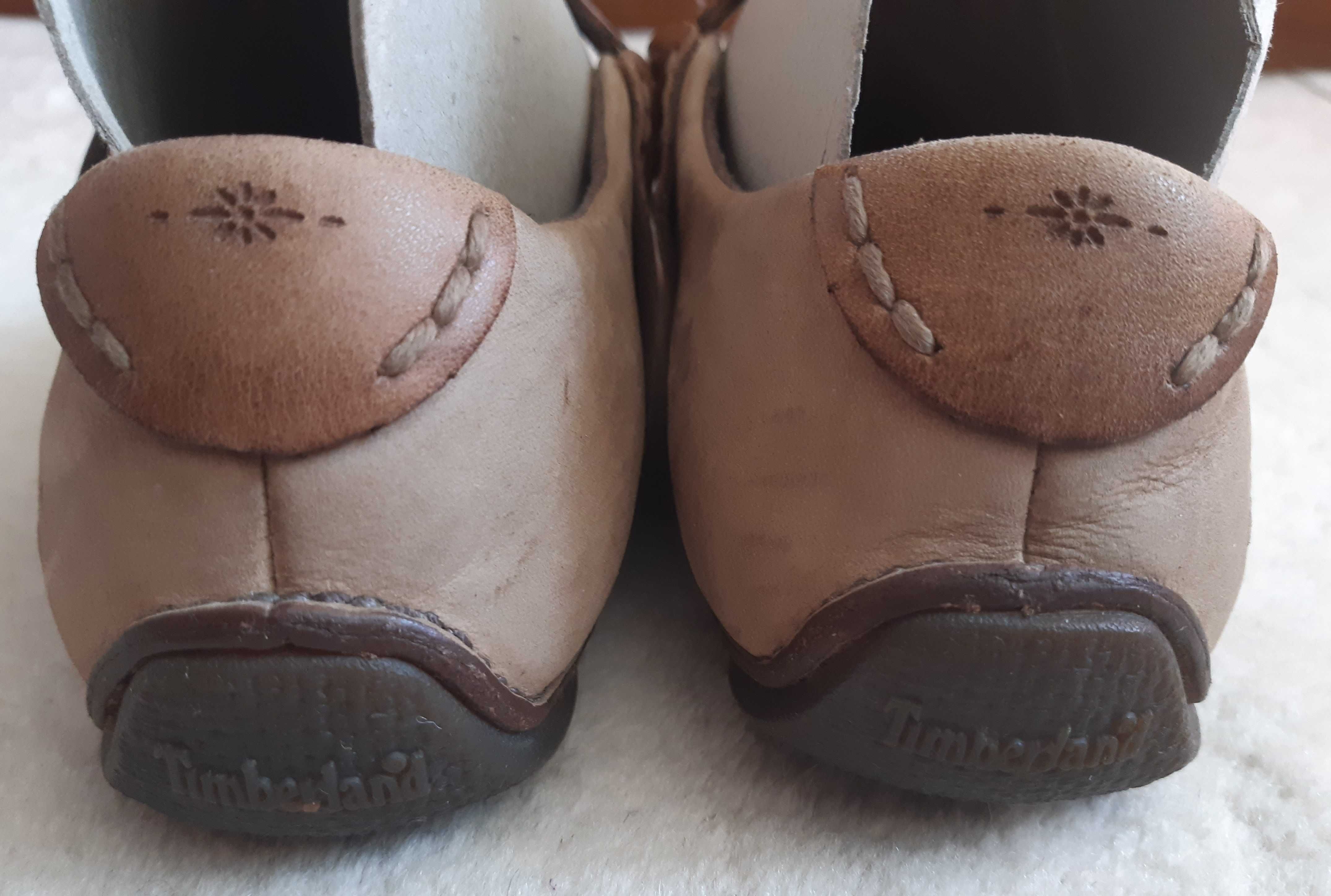 Skórzane beżowe buty/balerinki/sneakresy Timberland Comfort 38,5