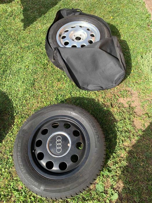 Alufelgi 5x100 6Jx15 ET38 195/65R15 Audi A3 + koło zapas- 2 nowe opony