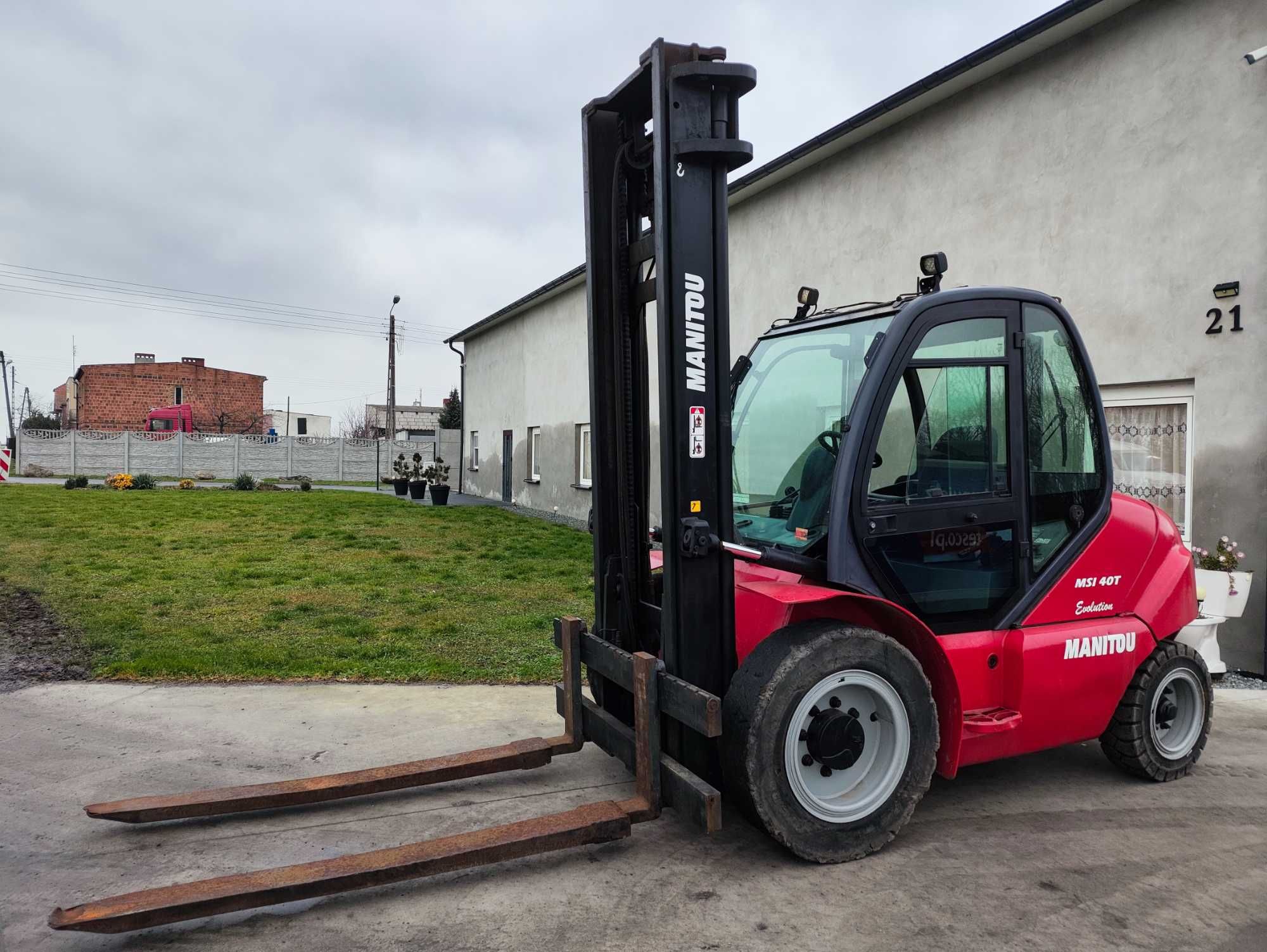 Wózek widłowy terenowy Manitou MSI40 z2013r. jak ładowarka blokada kół