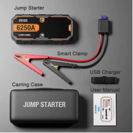 Booster rozruchowy 6250A 33000mAh. Profesjonalny.