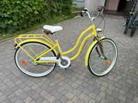 Żółty, wygodny miejski rower na wiosnę dla dziewczynki Maxim MJ 4.6 -