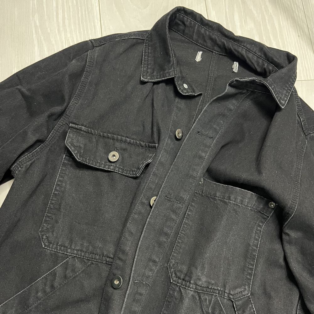 Джинсовий піджак жіночий чорний. Oversize