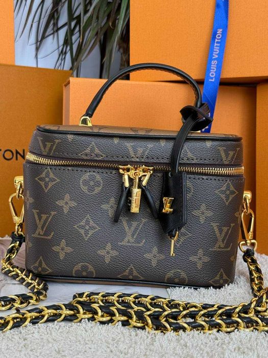 Сумка Louis Vuitton Nice Mini бочонок | коричнева, чорна, беж