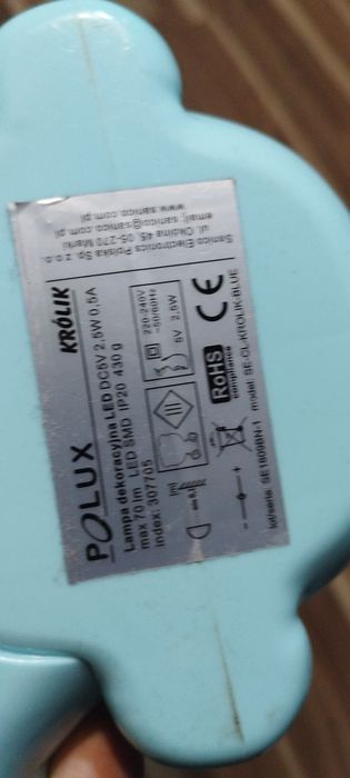 lampka led królik na prąd dekoracja prezent gwiazdka