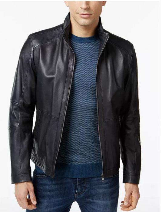 Шкіряна куртка Hugo Boss