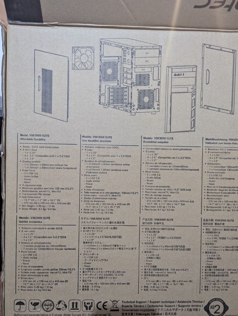 Caixa mATX Antec VSK3000 ELITE