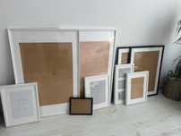 ramka ramki zestaw 9 sz  Ikea biała , czarna