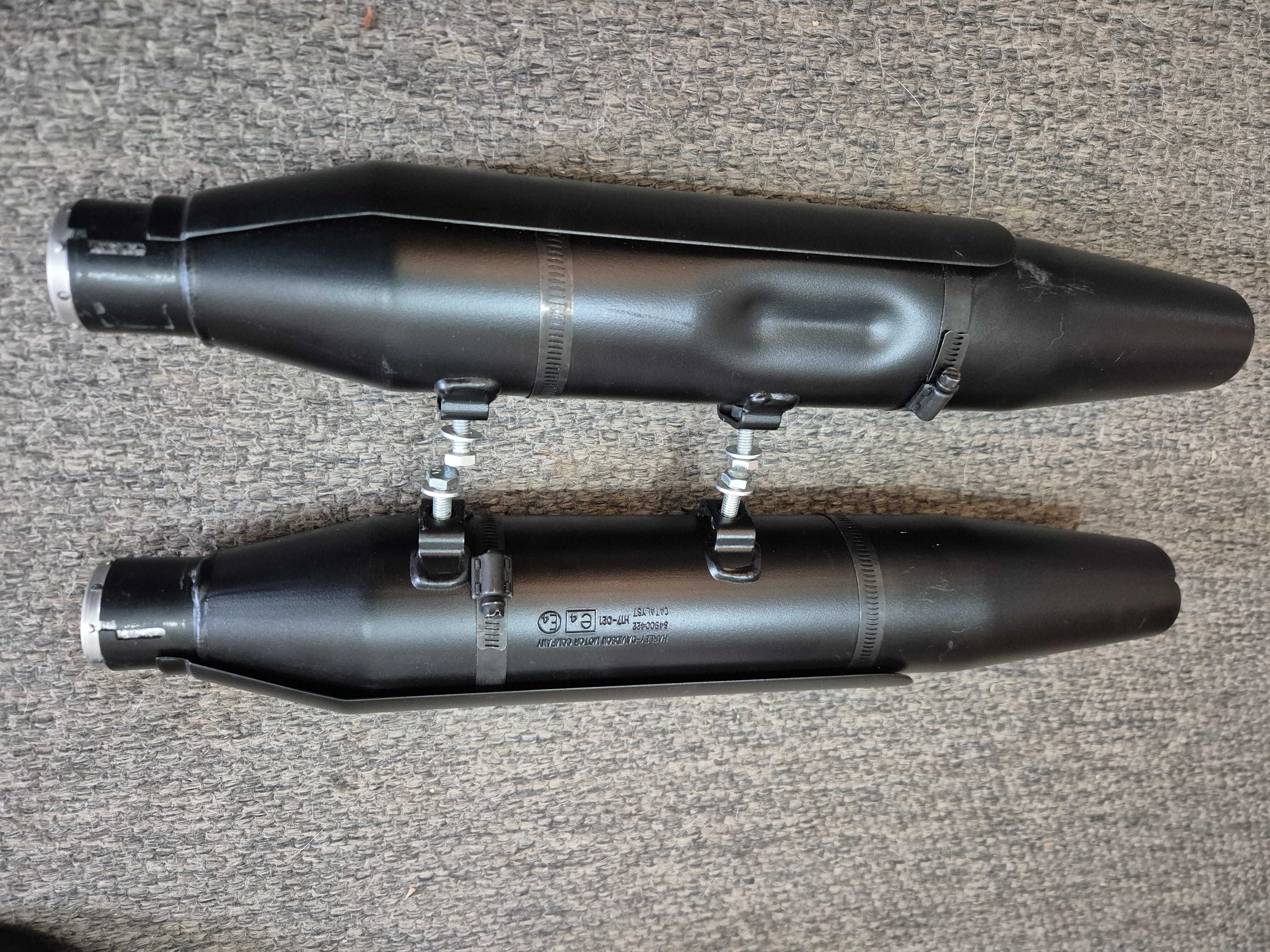 Sistema de escape 883 Harley Davidson preto 1200 Sportster ponteiras