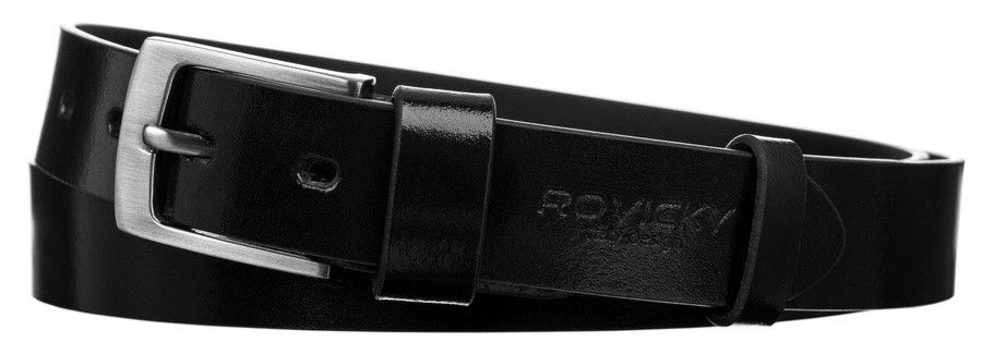 wąski pasek męski z polerowanej skóry naturalnej licowej - rovicky 105