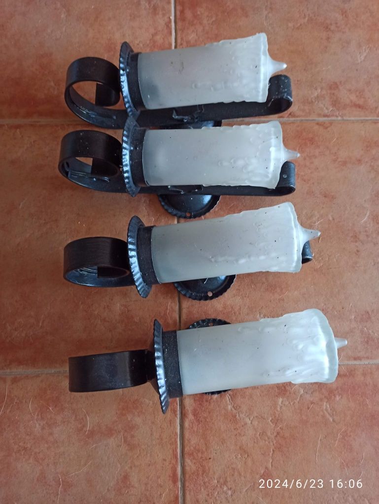Conjunto 4 apliques de parede