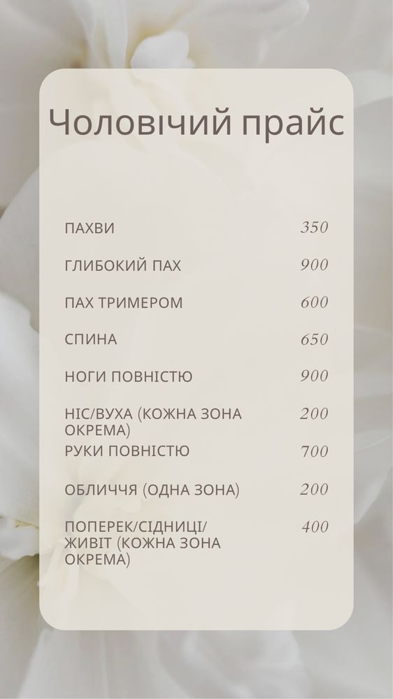 Чоловіча депіляція віск/паста