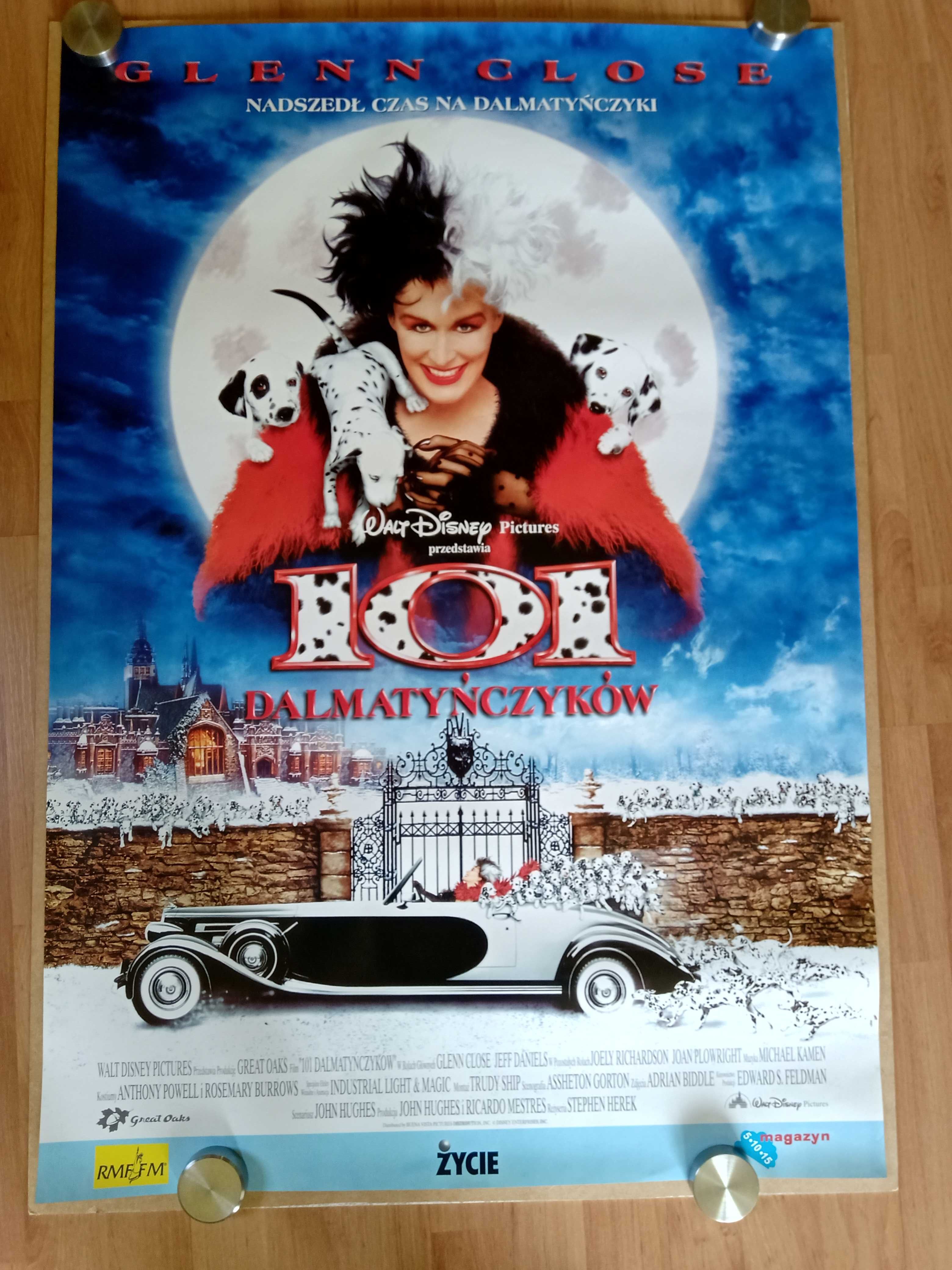 Plakat filmowy 101 DALMATYŃCZYKÓW/Oryginał z 1997 roku.