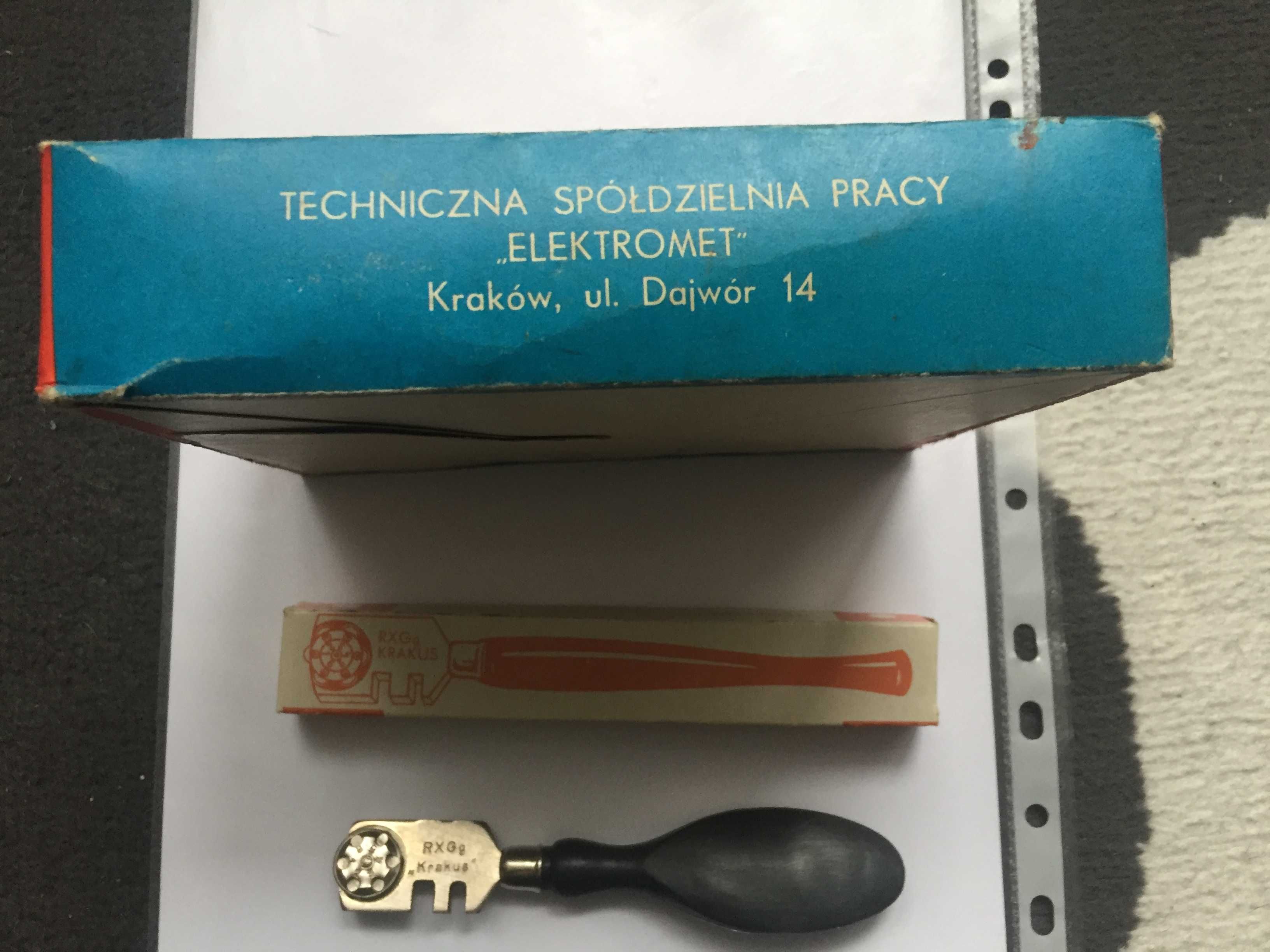 Nóż do cięcia szkła Krakus RXGg POLSKI produkt -PRL 1983r. - NOWY.