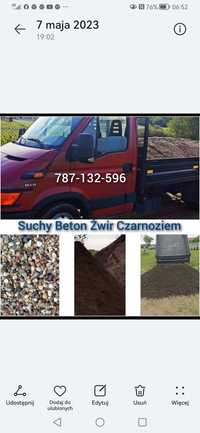 Suchy beton//piasek//zwir//Kruszywa//Transport