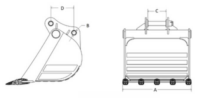 Łyżka koparki, koparko ładowarki szerokość 55cm (106)