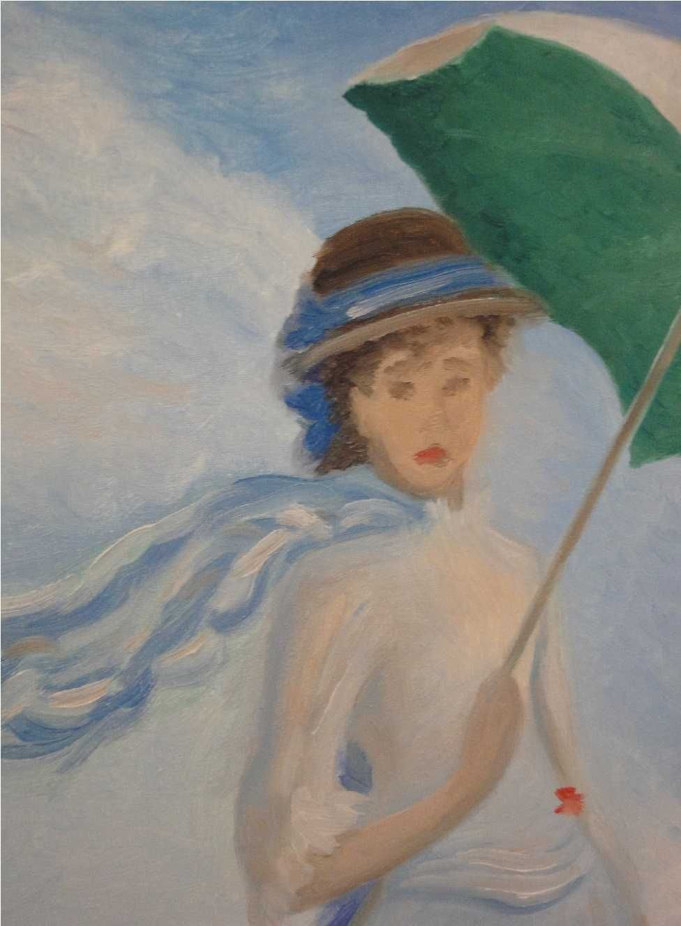 Obraz olejny reprodukcja 2019r. Claude Monet - kobieta z parasolką