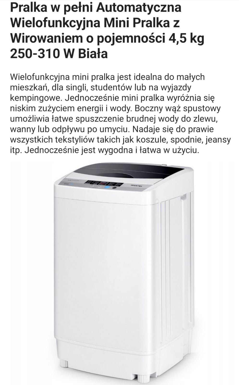 Sprzedam nową pralkę turystyczną costwsy.