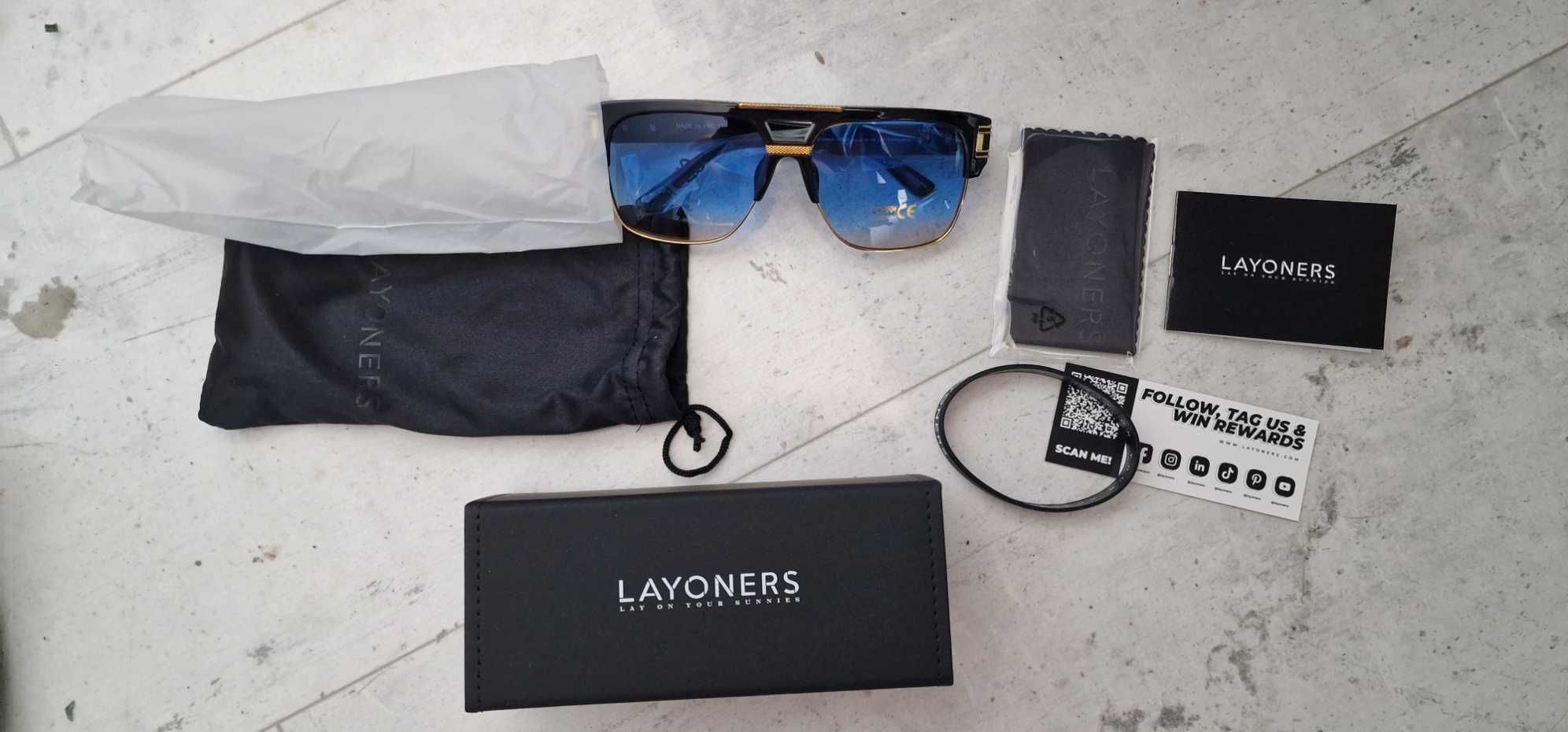 Okulary przeciwsłoneczne UV 400 Layoners Kanye Blue