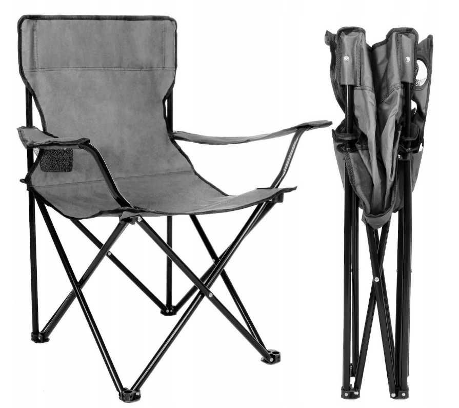Krzesło turystyczne wędkarskie składane duże fotel XXL kempingowe