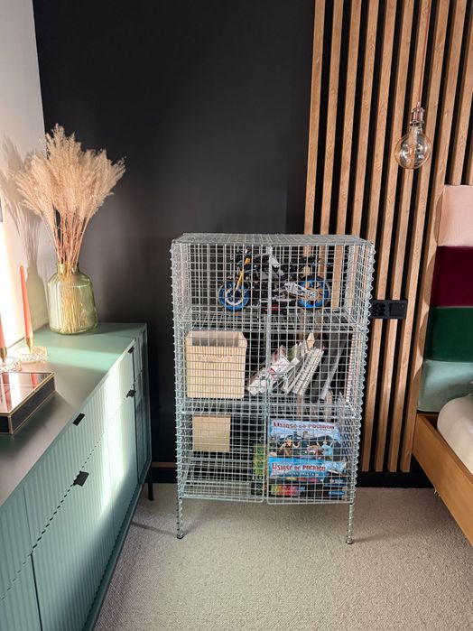 Regał Witryna Klatka Loft industrial zamykana Na książki kwietnik