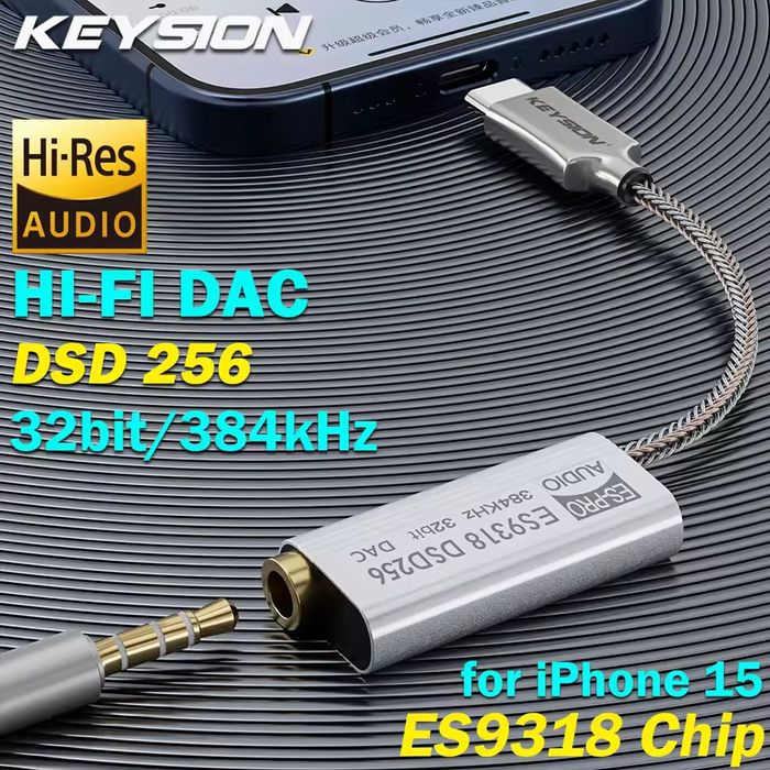 Keysion es9318 dsd256 amplificador de fone de ouvido hifi dac usb tipo