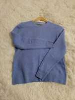 sweter Christain Berg M 38 L 40 niebieski 100% merino wool