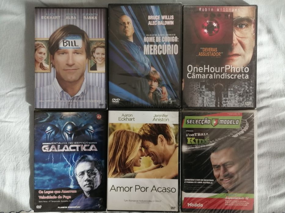 Lote de 35 DVDs, 21 ainda selados