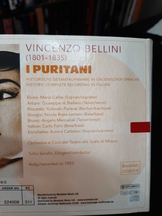 Bellini – I Puritani – Maria Callas, di Stefano – Tullio Serafin