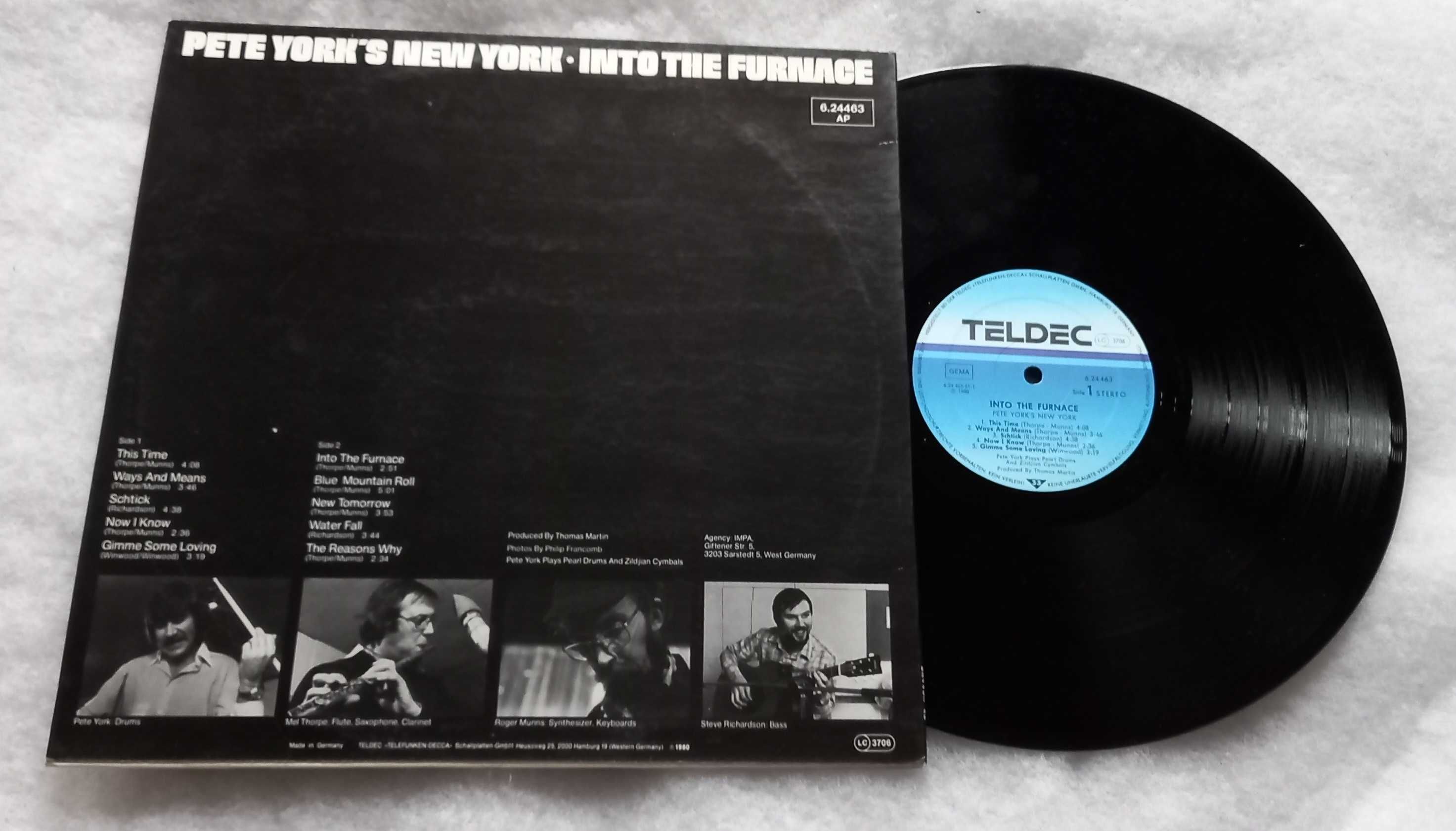 Pete Yorks (Spencer Davis Group) ‎ Into The Furnace LP 1980  Jazz/Rock
