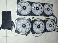 Ventoinhas Corsair LL120 + controlador corsair ICUE Commander CORE XT