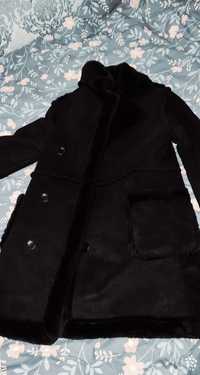 Дубленка черная дубленка женская дубленочка женское пальто черное
