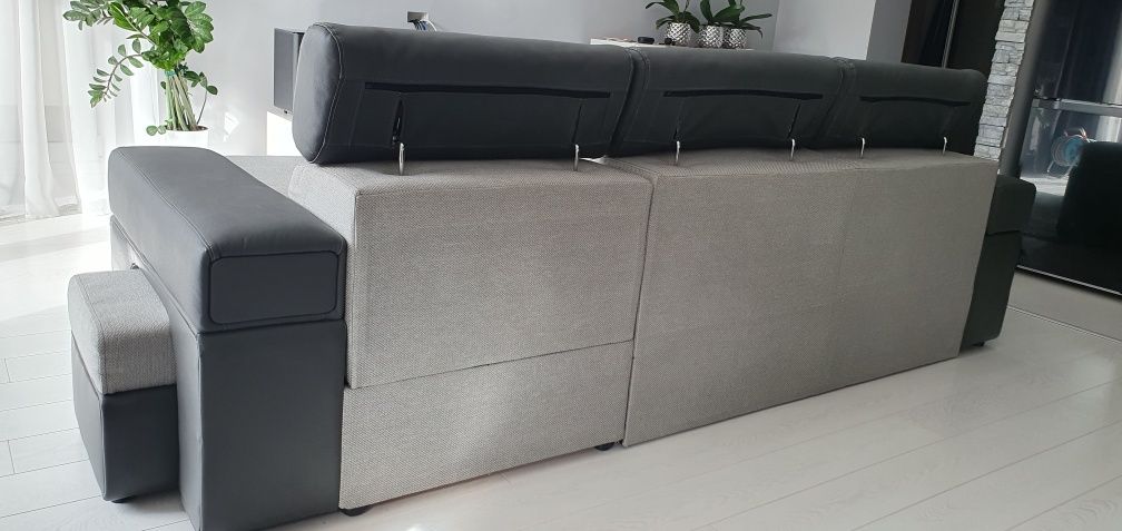 Sofa narożnik kanapa salon + pufa