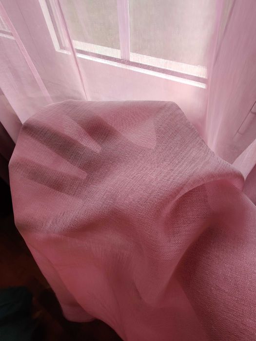Cortinas cor-de-rosa