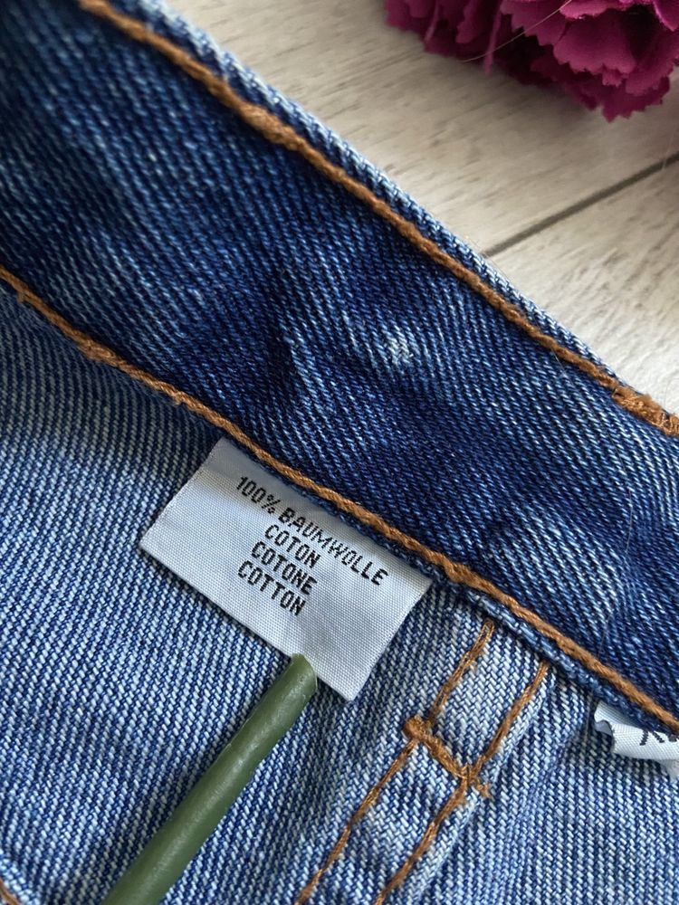 Krótkie spodenki jeans vintage szorty wysoki stan plus size z USA